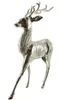 grande statue décorative "cerf" en aluminium, argent Voir les images du produit 3