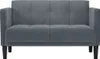vidaXL Sofa dwuosobowa ciemnoszara 111 cm aksamitna Podgląd zdjęcia produktu 3