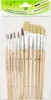 K3T Pinsel-Set 12er Haarpinsel 1,2,4,6,8,10 + Borstenpinsel Produktbild-Vorschau 1