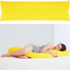 Seitenschläfer Kissenhülle Gelb ca. 40x120 cm – Mikrofaser Produktbild-Vorschau 2