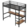 Hoogslaper 90x200 cm met bureau, planken, Productafbeelding-voorbeeld 11