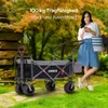 AREBOS ruční vozík skládací se střechou černý |  XXL taška, Náhled obrázku produktu 2