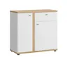 Sideboard Kommode Avila 94cm Eiche Artisan Front MDF weiß Produktbild-Vorschau 2