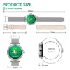 Product size chart for a smartwatch, showing dimensions and included bands. Náhled obrázku produktu