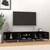 Mobile TV nero 180x31,5x40 cm Materiale in legno Anteprima dell’immagine prodotto 3