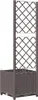vidaXL Fioriera con traliccio Marrone 40x40x136 cm PP Anteprima dell’immagine prodotto 4