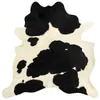 Tappeto in vera pelle bovina bianca e nera 180x220 cm Anteprima dell’immagine prodotto 9