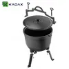 A disassembled cast iron pot with its lid and accessories, presented on a white background. Podgląd zdjęcia produktu