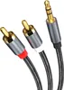 MMOBIEL Chinch auf Klinke 3.5mm Aux Kabel – 3.5mm zu 2 RCA Produktbild-Vorschau 1