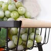 Trojposchodový košík na ovocie a zeleninu, čierna kovová Náhľad obrázku produktu 5