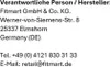 Contact information for the manufacturer or responsible person. Produktbild-Vorschau