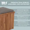 Teakbox Oxford mit Sitzkissen Teakholz massiv Hocker Garten Produktbild-Vorschau 12