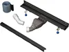 Aquabad Slim Wall Schwarz Matt Duschrinne 100cm mit Blende: Produktbild-Vorschau 1