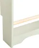 A close-up view of a light green wooden shelf with a wooden rod. Náhled obrázku produktu