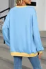 ASKSA Damen Sweatshirt Oversized Farbblock Rundhals Casual Produktbild-Vorschau 6