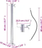 vidaXL Wassersäule für den Garten 40 cm Edelstahl Rund Produktbild-Vorschau 6