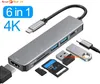 6 in 1 USB C Hub Adapter HDMI 4K USB 3.0 Micro SD für Mac Produktbild-Vorschau 1
