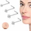 4er Set Nasenstecker 20G, L-förmige Nasenringe aus Produktbild-Vorschau 1