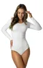 Alkato Damen Langarm Body Baumwolle Bodysuit mit Produktbild-Vorschau 2