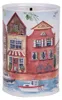 Clayre & Eef Tirelires Ø 10x15 cm Bleu Métal Maisons Voir les images du produit 1