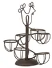 Clayre & Eef Eierhalter Ø 17x23 cm Braun Metall Huhn Produktbild-Vorschau 2