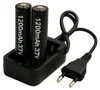 2 x 1200 mAh 18650 3,7 V Li-Ion - 18 x 65 mm zylindrisch - Produktbild-Vorschau 2