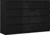 Commode 8 tiroirs, noir mat / noir brillant, 138 x 101 x 39 Voir les images du produit 1