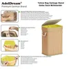 AdelDream Poubelle Support pour sacs poubelle en bambou Le Voir les images du produit 6