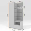 Garderoben-Set Nela I, Polstergarderobe mit Schuhschrank, Produktbild-Vorschau 6