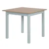 A square table with a light wood top and gray legs, presented on a white background. Produktbild-Vorschau