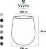 Vyveo - Pot de fleurs Amari - Argent métallisé - 39x43 Voir les images du produit 3