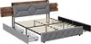UnboxG Polsterbett 160x200cm, Doppelbett mit USB/Type-C und Produktbild-Vorschau 13