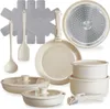 tectake® Kochtopfset Genua 16-teilig, für Induktion Produktbild-Vorschau 1