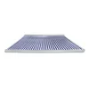 A striped awning is shown from a side-angle on a white background. Produktbild-Vorschau