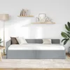vidaXL Narożna rama łóżka z zagłówkiem jasnoszara 90 cm x Podgląd zdjęcia produktu 3