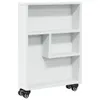 vidaXL Carrello portaoggetti stretto bianco 48x13x68 cm Anteprima dell’immagine prodotto 1