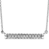 Collier Halskette Stab Stäbchen mit 35 weißen Zirkonia 925 Produktbild-Vorschau 2