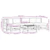 7-tlg. Garten-Lounge-Set mit Kissen Weiß Massivholz Produktbild-Vorschau 9