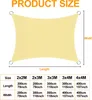 Sonnensegel 3x3m Viereckig, Beige Sonnensegel Wasserdicht Produktbild-Vorschau 5
