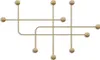 CALICOSY - Wandgarderobe mit 9 Haken aus goldfarbenem Produktbild-Vorschau 1