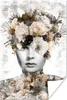 MuchoWow® Poster Frau - Schrapnell - Zeitung 120x180 cm - Produktbild-Vorschau 1