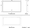 Technical drawing of a mirror with dimensions and views. Produktbild-Vorschau
