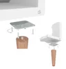 Gerades Buchenbein UNIQ 20 cm mit Montageplatte Produktbild-Vorschau 6
