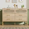 okwish Rattan Kommode Sideboard mit viel Stauraum, Schrank Produktbild-Vorschau 10