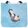 Mr. & Mrs. Panda Tote Bag Pinguin Lachen - Eisblau - Produktbild-Vorschau 1