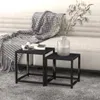 vidaXL Beistelltische 2 Stk. MDF Schwarz -  Beistelltische Produktbild-Vorschau 2