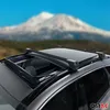 A car with a sunroof and roof racks is parked in front of a mountain range. Náhľad obrázku produktu