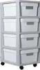 Curver Infinity Rack su ruote 4X11L Grigio/Bianco Anteprima dell’immagine prodotto 1