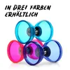 A stack of colorful diabolos on a white background. Produktbild-Vorschau