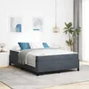 vidaXL Bettrahmen Dunkelgrau 140 x 200 cm Stoff Produktbild-Vorschau 2